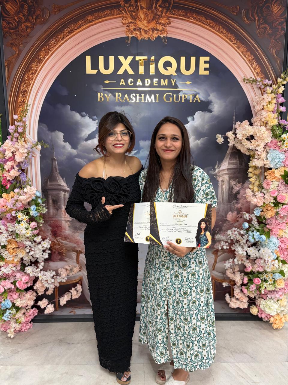 Raveena Tak — Luxtique Master Nail Course + Eyelash Course graduate from Bangalore