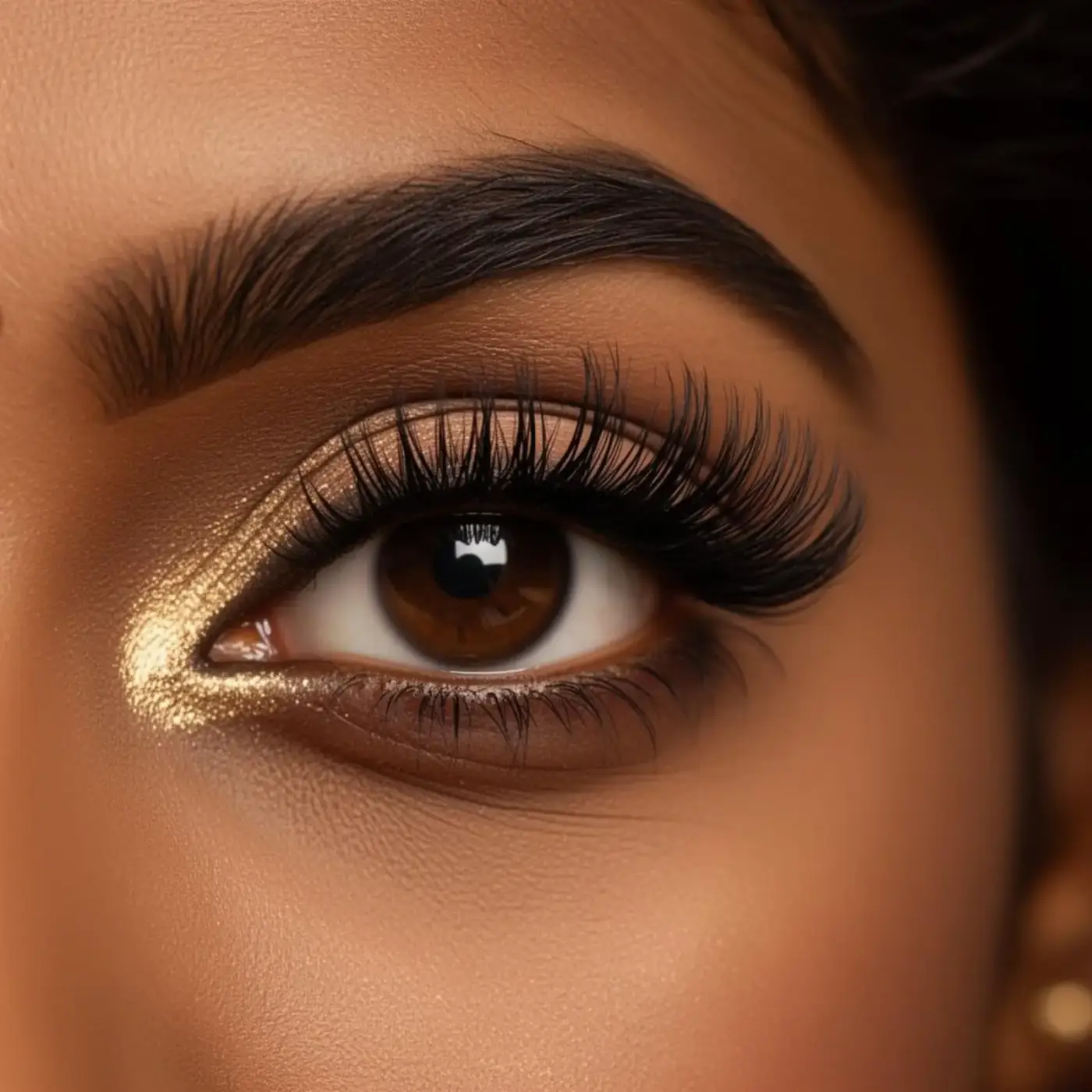 Hybrid volume lash extensions result at Luxtique