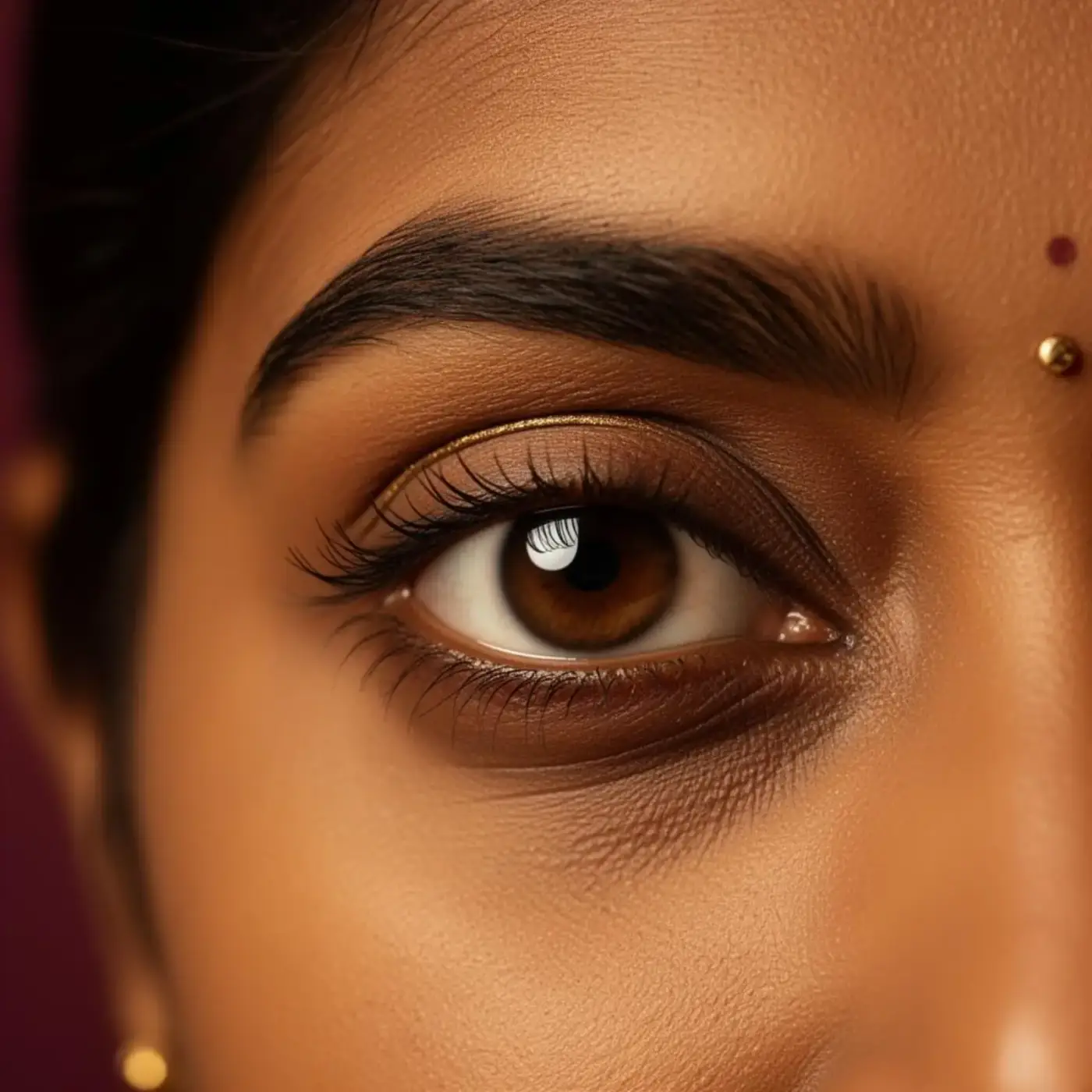 Sparse natural lashes before hybrid volume extensions