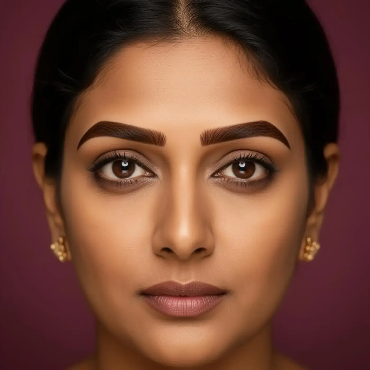 Reshaped corrected microbladed brows after Luxtique