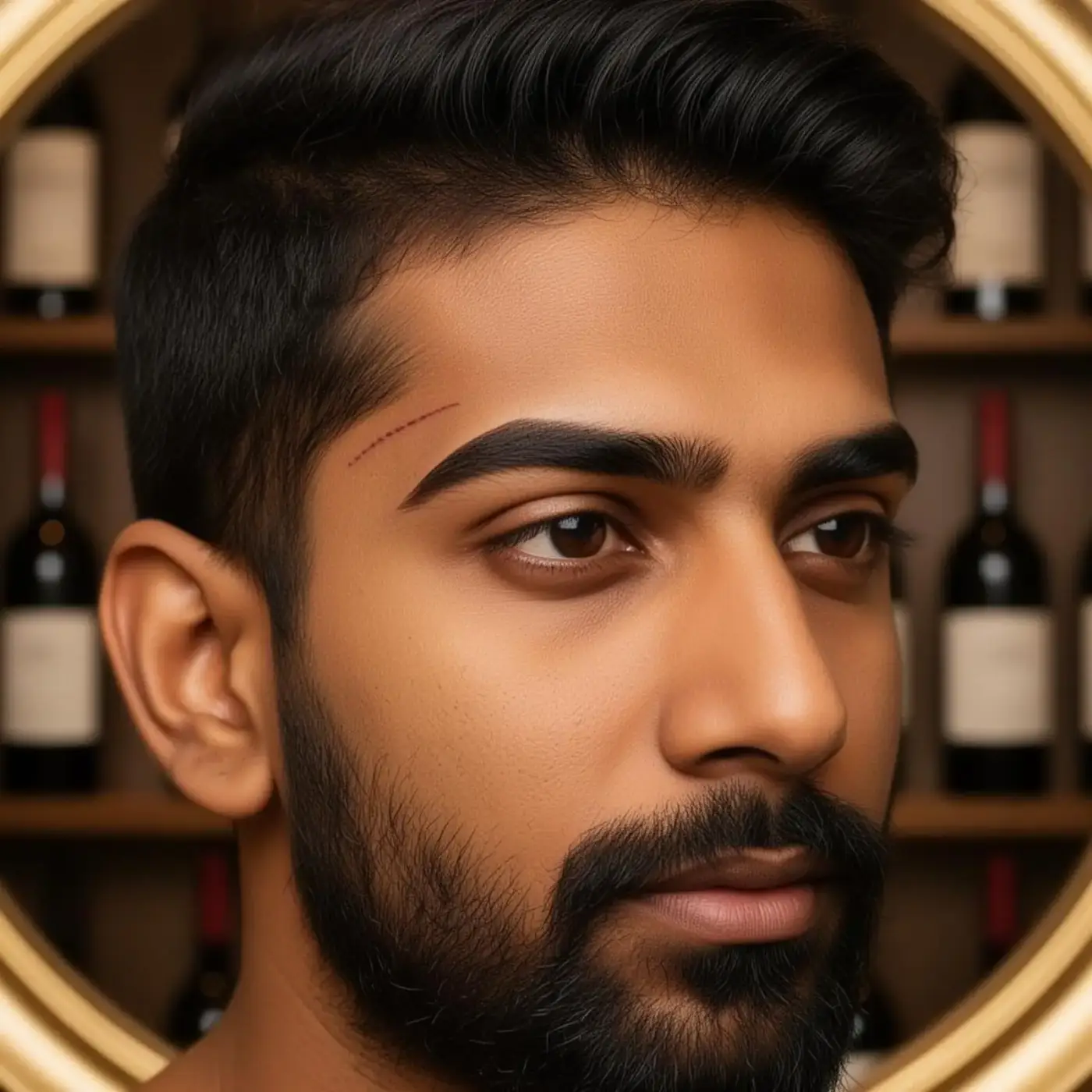 Men's microbladed brow after Luxtique session