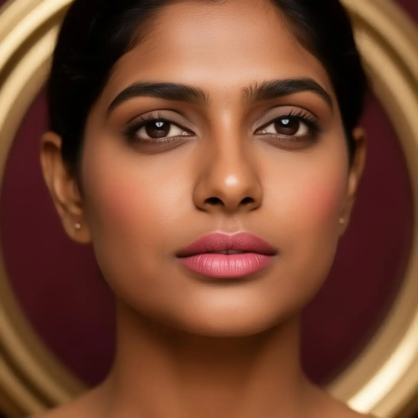 Soft rose-petal lip blush PMU result at Luxtique