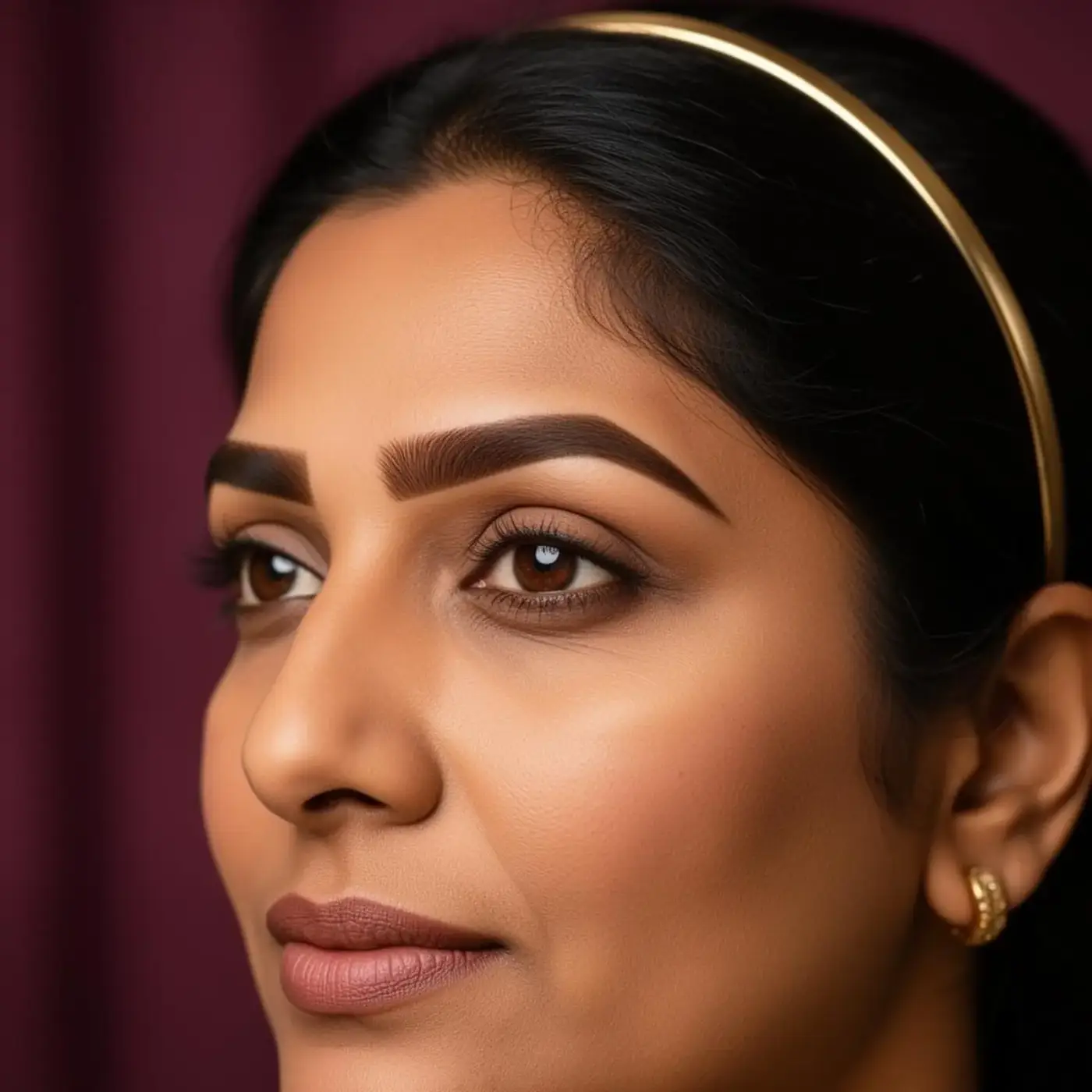 Ombré powder-brow PMU shading result at Luxtique