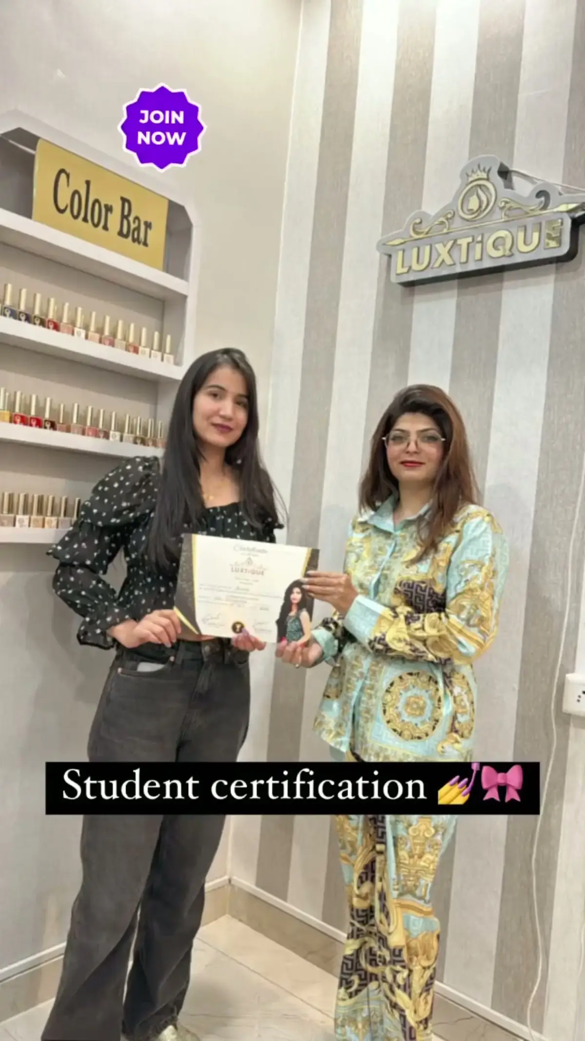 Alisha from Sikar — Luxtique Academy graduate