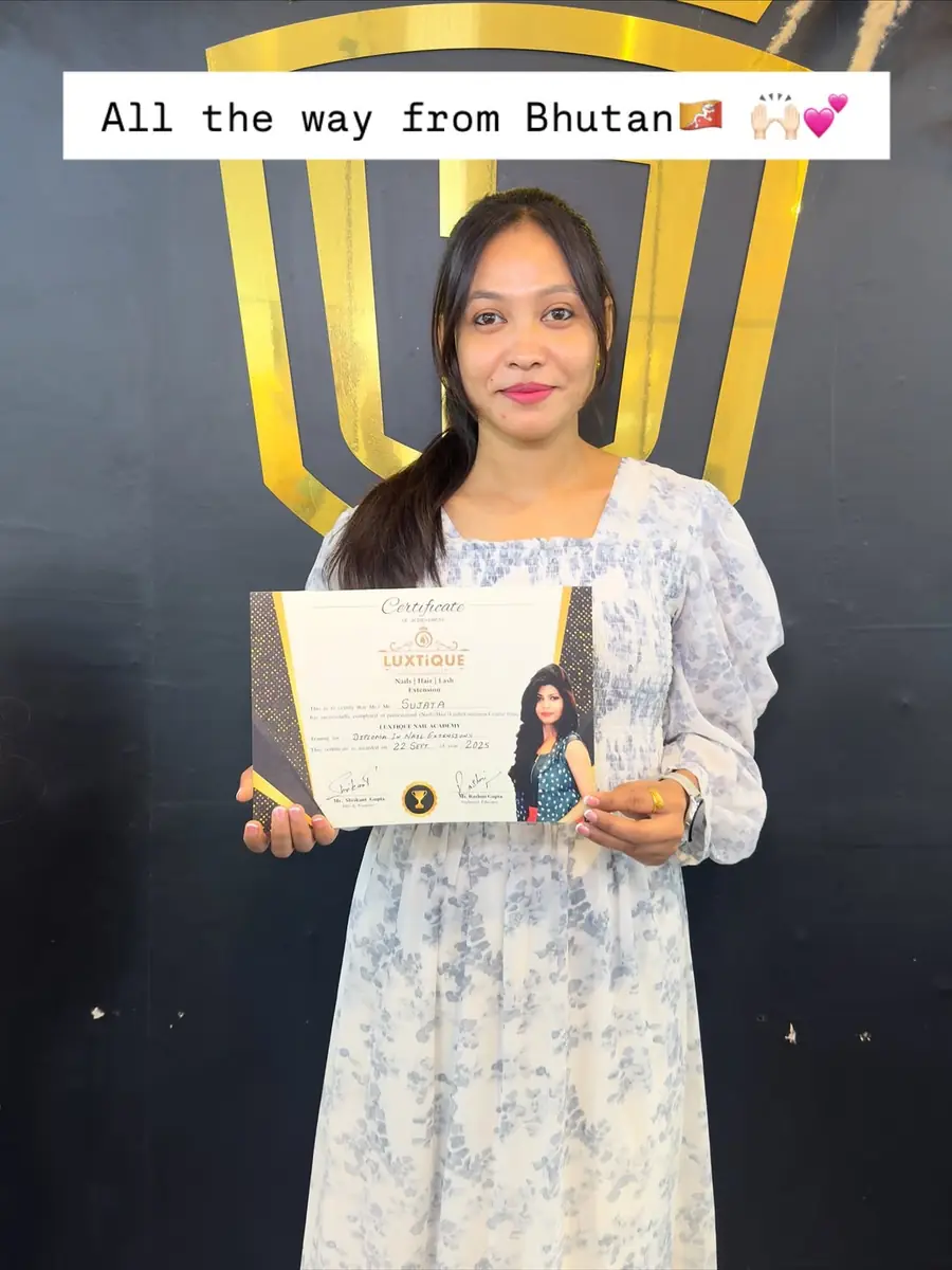 Sujata — Luxtique Diploma in Nails graduate from Thimphu, Bhutan