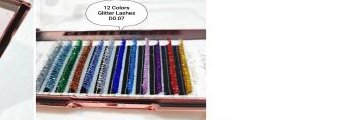 12 Color Glitter Lashes — D Curl